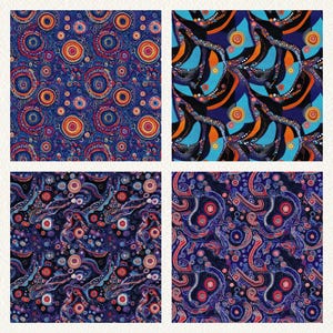 Aboriginal Emu Dreaming Pattern Seamless Digital Papers - Printable ...