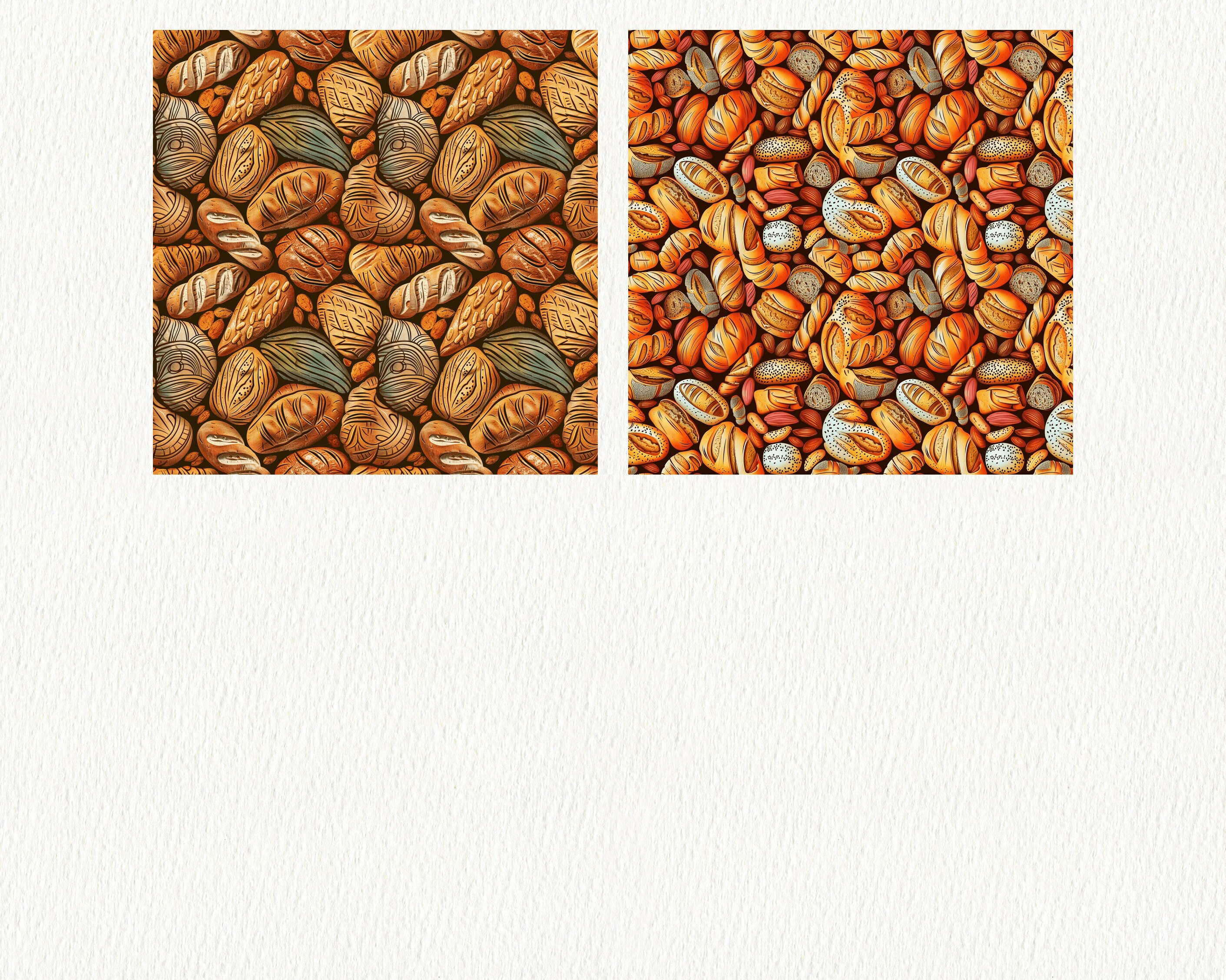 Bread Background Pattern Seamless Digital Papers - Printable Scrapbook ...