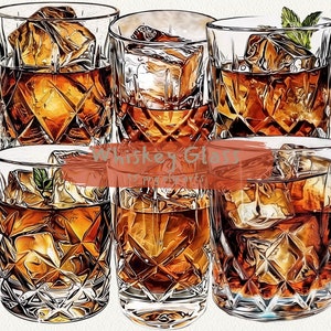 Whisky Glass druckbare Clipart, PNG-Format, transparenter Hintergrund, sofortiger Download, kommerzielle Nutzung, 300 dpi