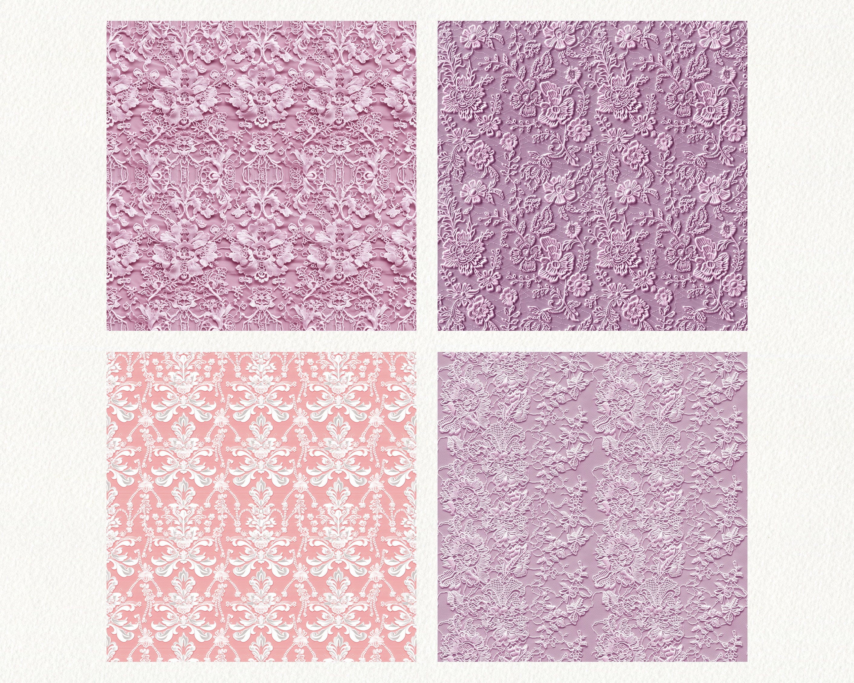 Pink Wedding Lace Pattern Seamless Digital Papers Printable Scrapbook ...