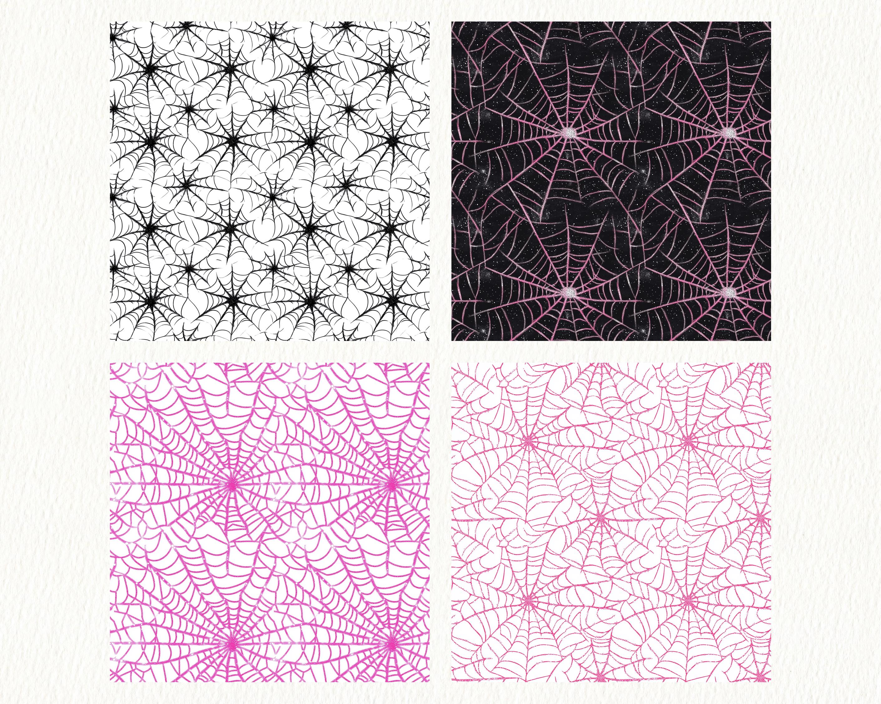 Spiderweb Pattern Seamless Digital Papers - Printable Scrapbook Paper ...