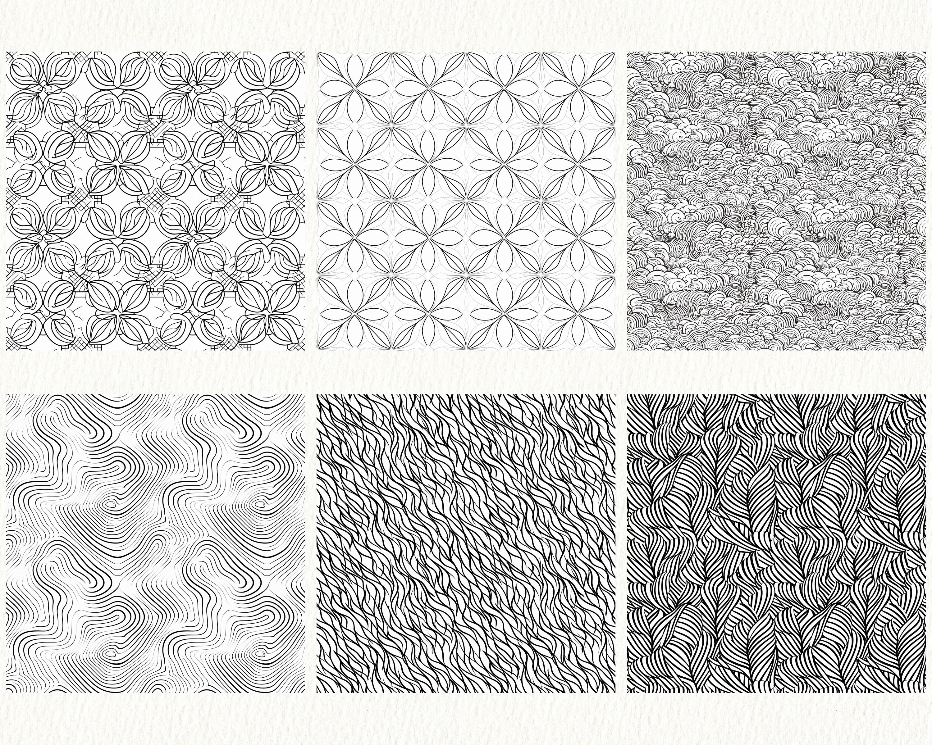 Contor Model Paper Contour Pattern Digital Papers - Seamless Tile Patterns Printable ...