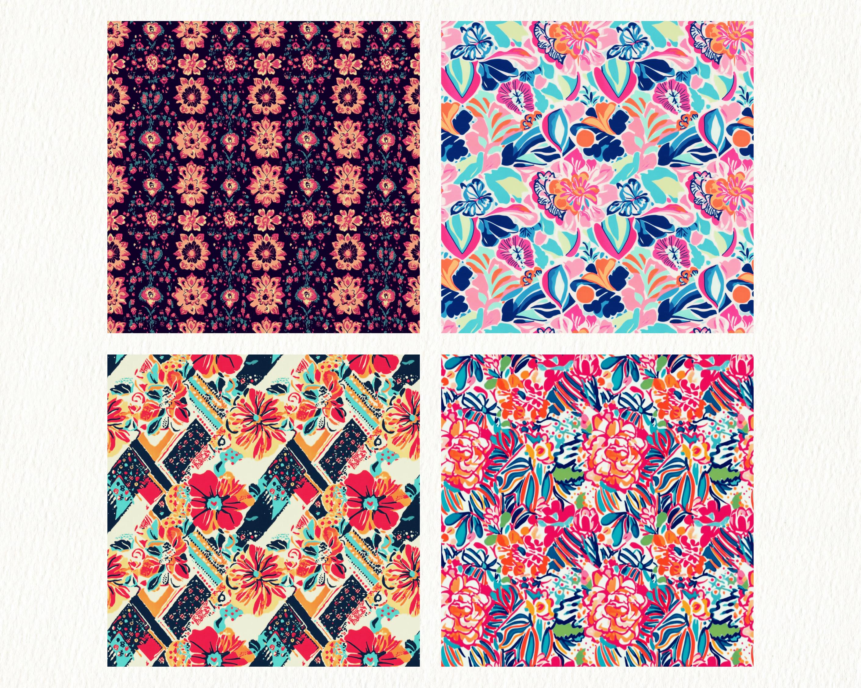 Preppy Patterned Pattern Seamless Digital Papers - Printable Scrapbook ...