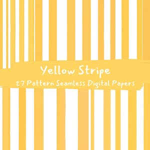 Yellow Stripe Pattern Seamless Digital Papers - printable scrapbook paper png instant download commercial use 300dpi