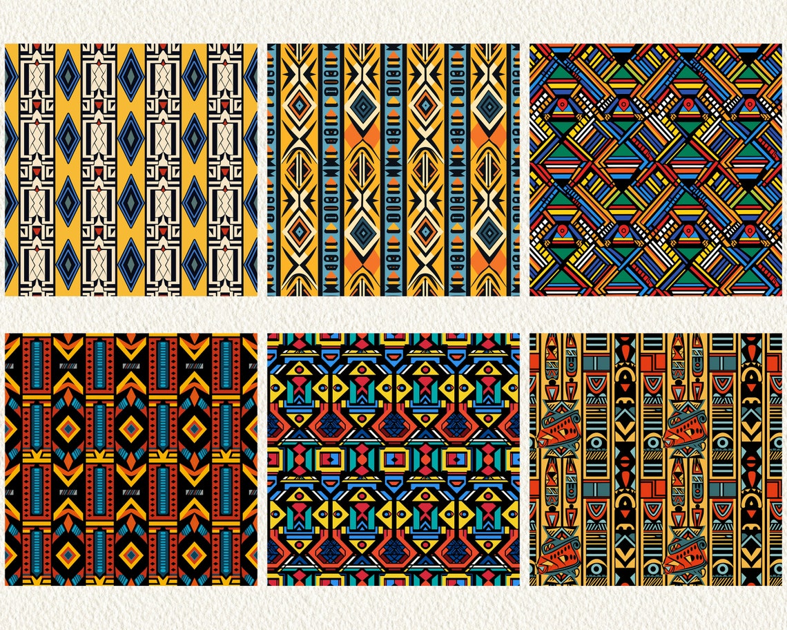 South Africa Ndebele Pattern Seamless Digital Papers - Tile Patterns ...