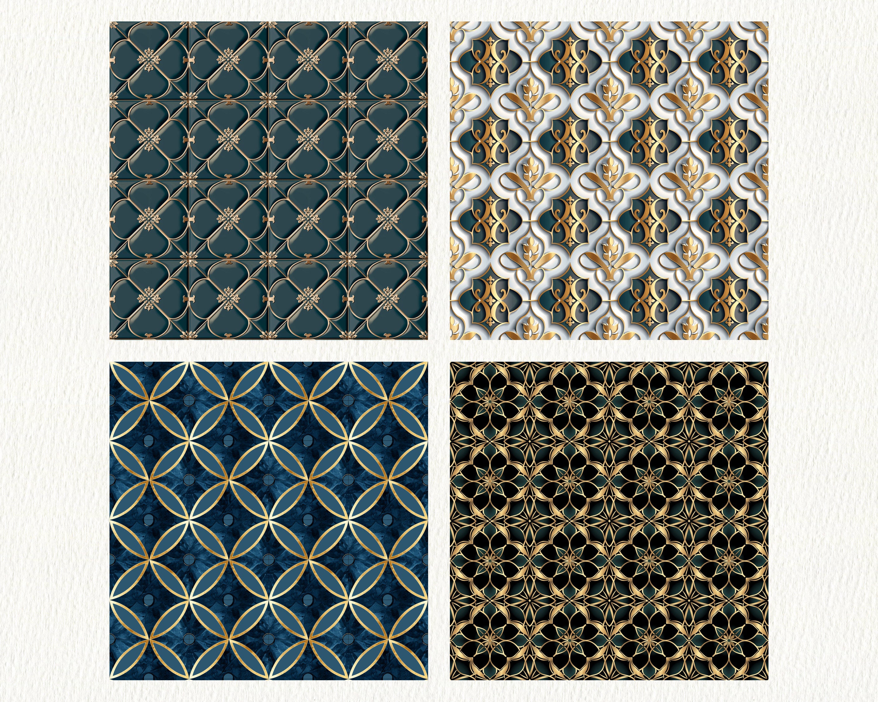Luxury Tiles Pattern Seamless Digital Papers - Printable Scrapbook ...