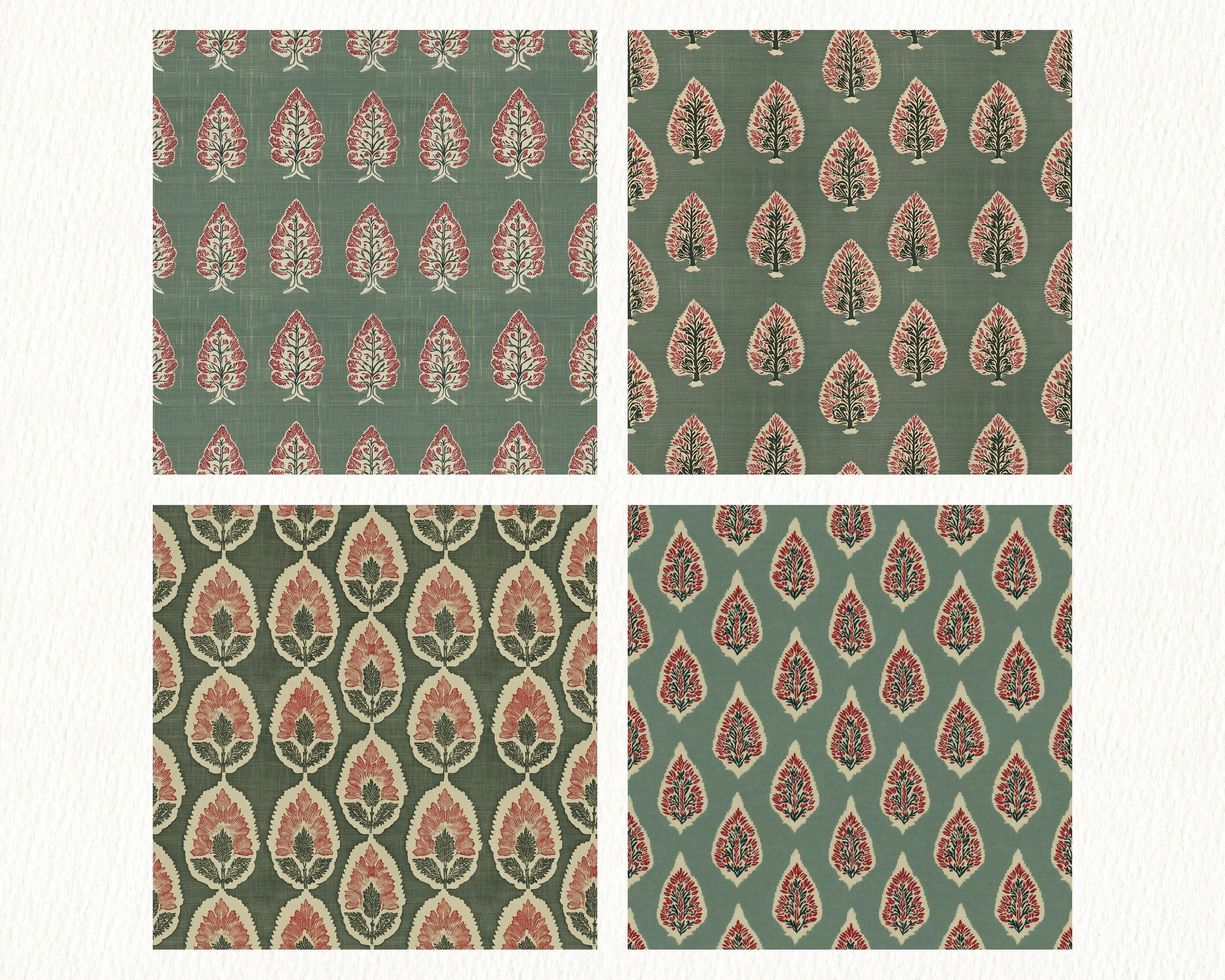 Sage Pattern Sample Indian Sage Pattern Seamless Digital Papers - Printable Scrapbook Paper ...