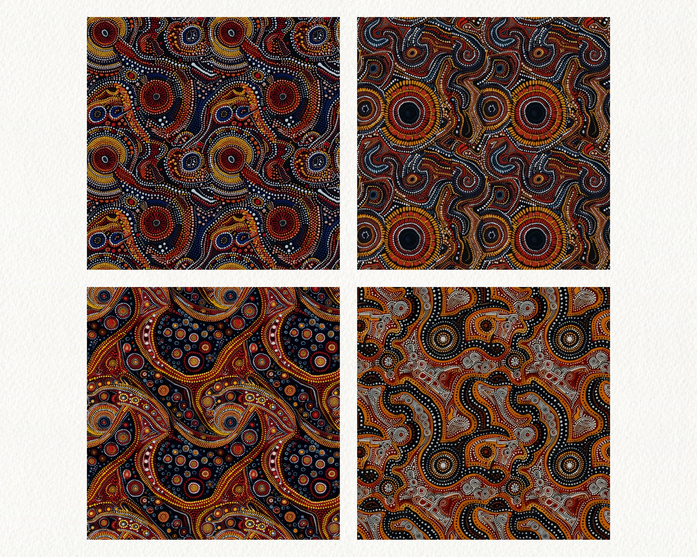Aboriginal Dot Art Pattern Seamless Digital Papers - Printable ...