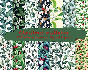 Vischio di Natale Modello Senza Cuciture Digitali Carte - carta per scrapbooking stampabile png download immediato uso commerciale 300dpi