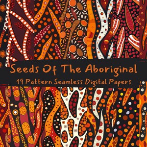 Seeds of the Aboriginal Pattern Seamless Digital Papers - Printable ...