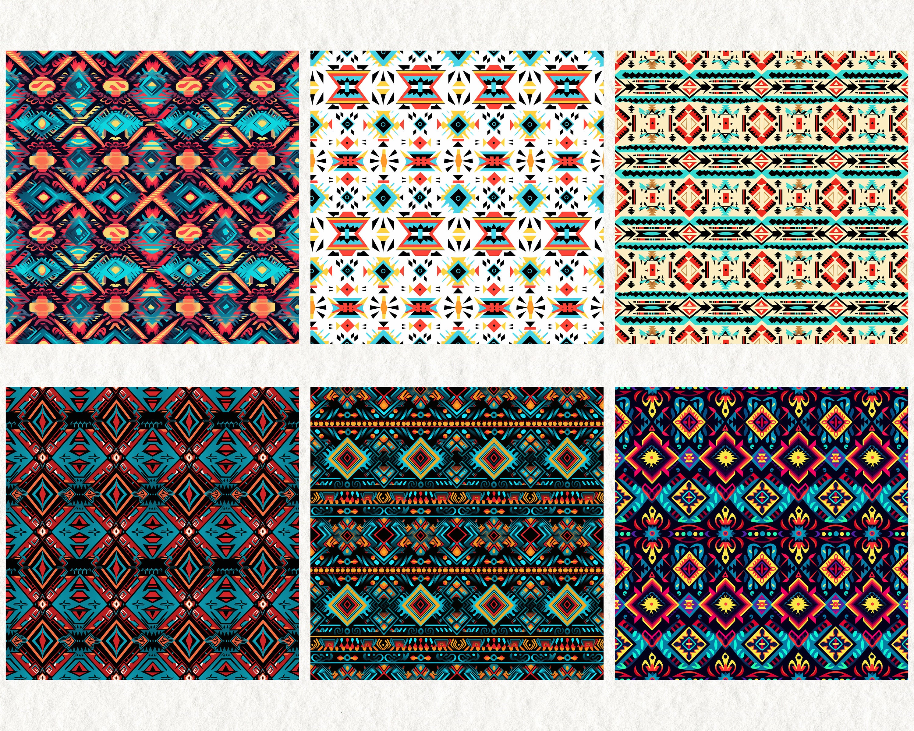 Aztec Seamless Digital Papers - Seamless Tile Patterns Printable Paper ...