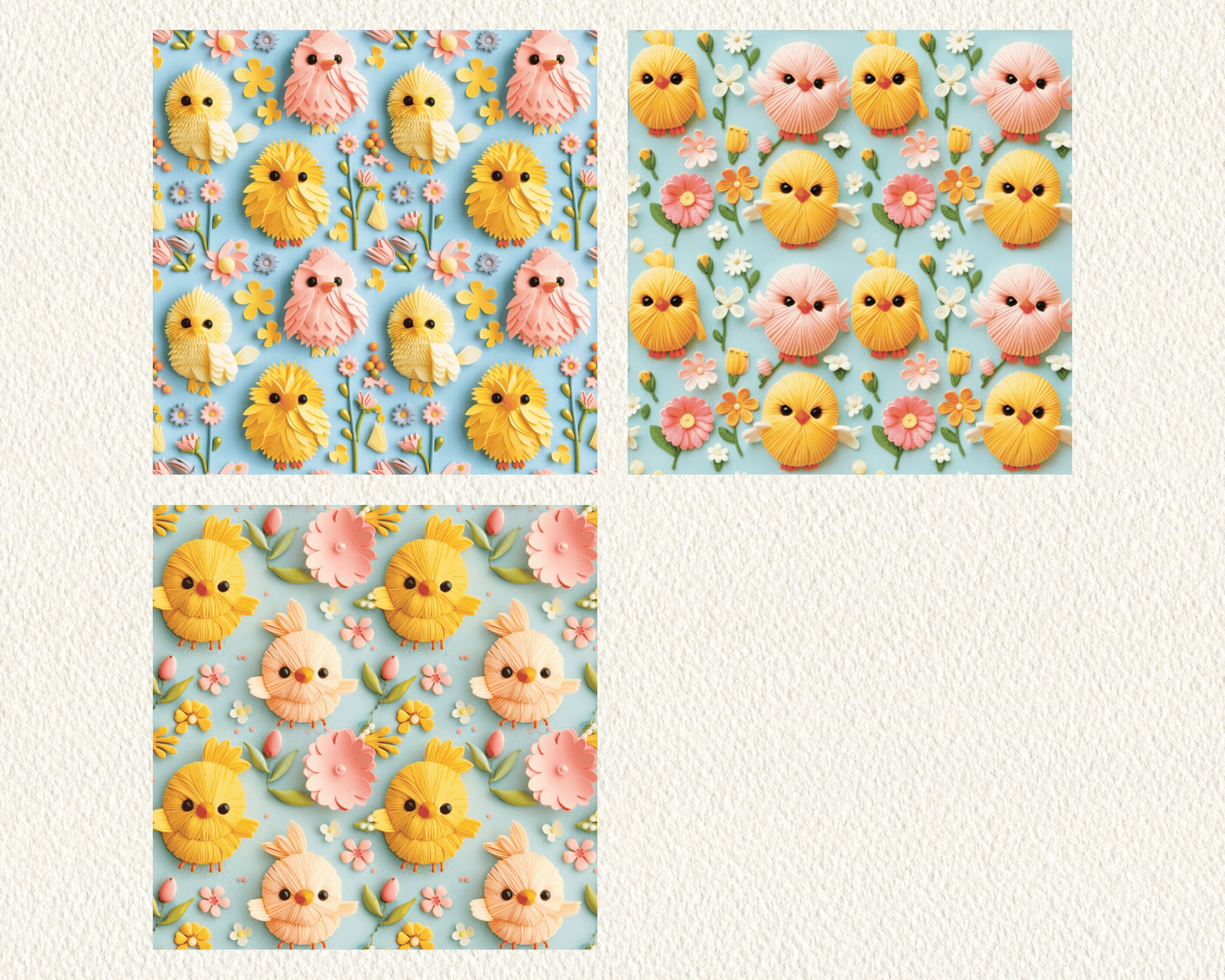 Cute Easter Chicks Pattern Seamless Digital Papers - Printable ...