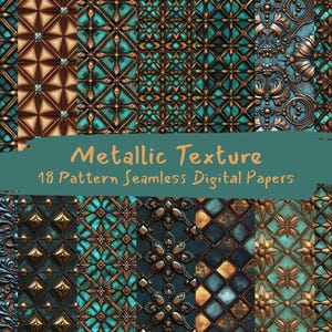 Metallic Texture Pattern Seamless Digital Papers - printable scrapbook paper png instant download commercial use 300dpi