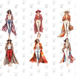 Fashion Women Digital Clipart Bundle in PNG Format Transparent ...