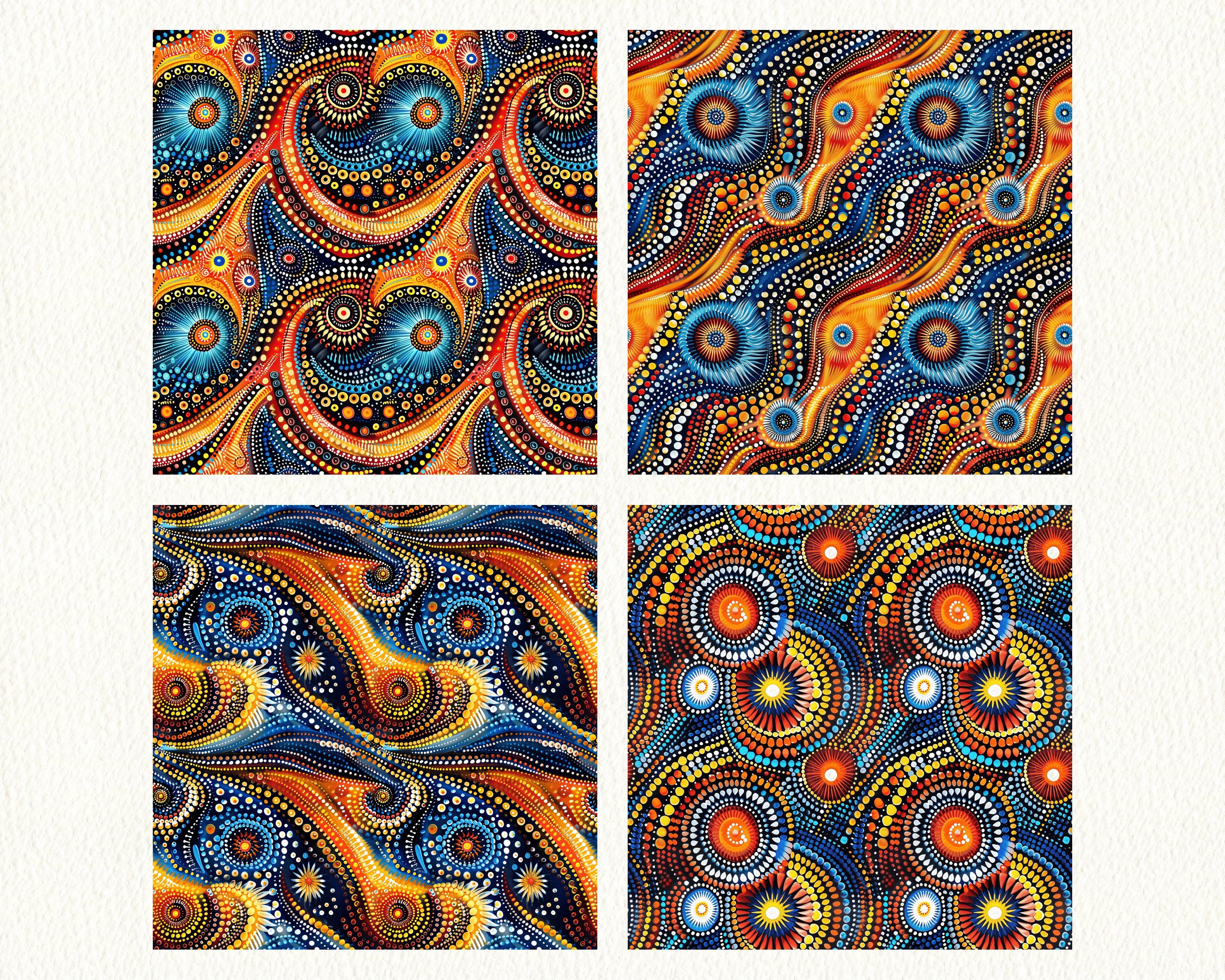 Australian Aboriginal Art Pattern Seamless Digital Papers - Printable ...