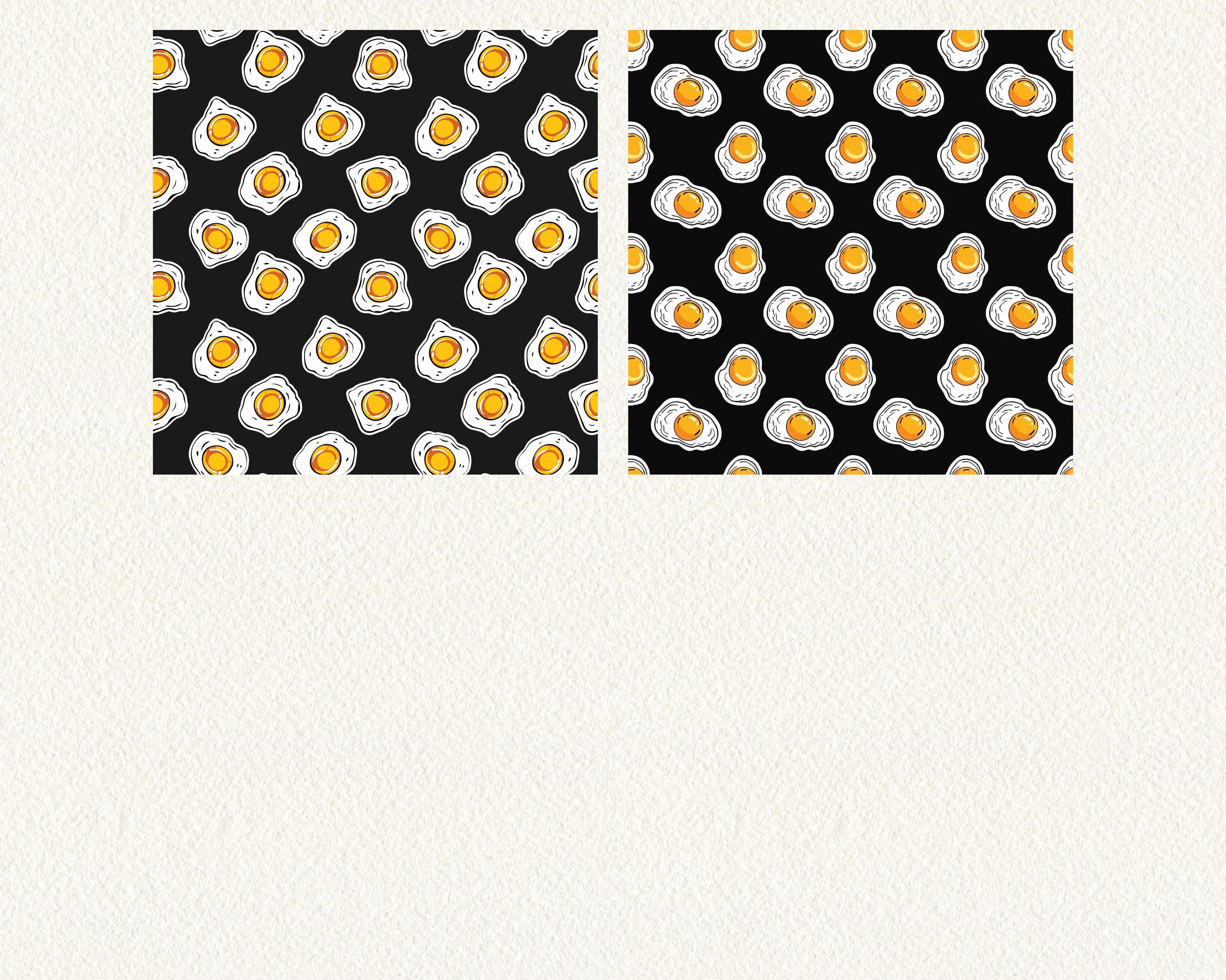 Fried Pattern Fried Egg Pattern Seamless Digital Papers - Printable Scrapbook Paper ...
