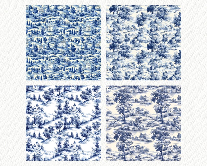French Country Cottage Pattern Seamless Digital Papers - Printable ...