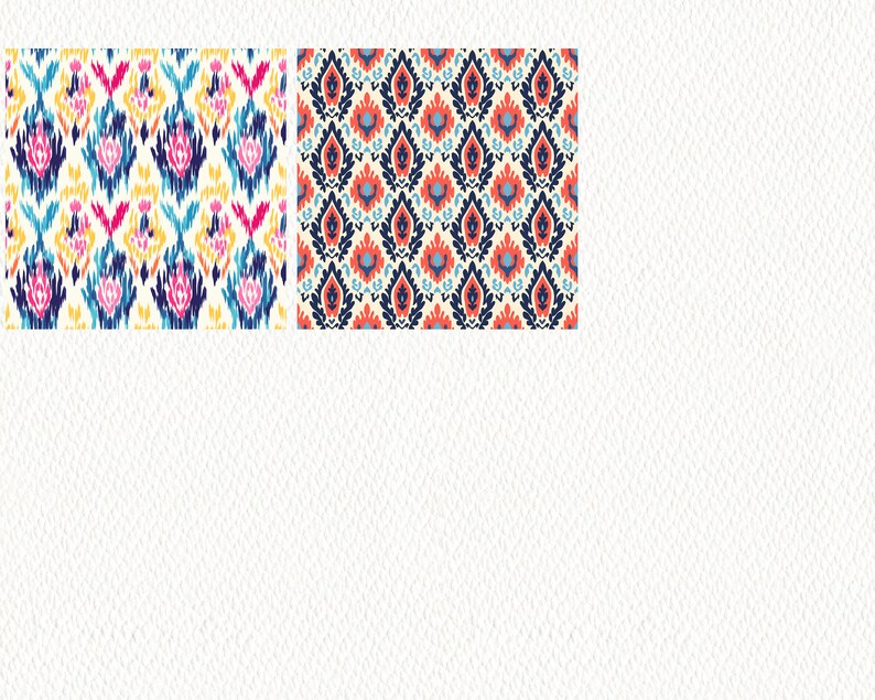 Ikat Pattern Seamless Digital Papers - Tile Patterns Printable Paper ...