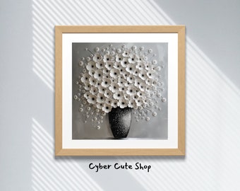 Elegant Pastel Bubble Bouquet - Digital Art Print, Printable Wall Decor, Whimsical Watercolor Art for Home Office, Instant Download