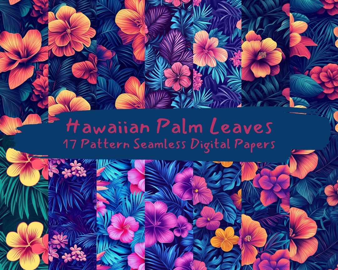 Hawaiian Tropical Palm Leaves Pattern Print Foldable Umbrella