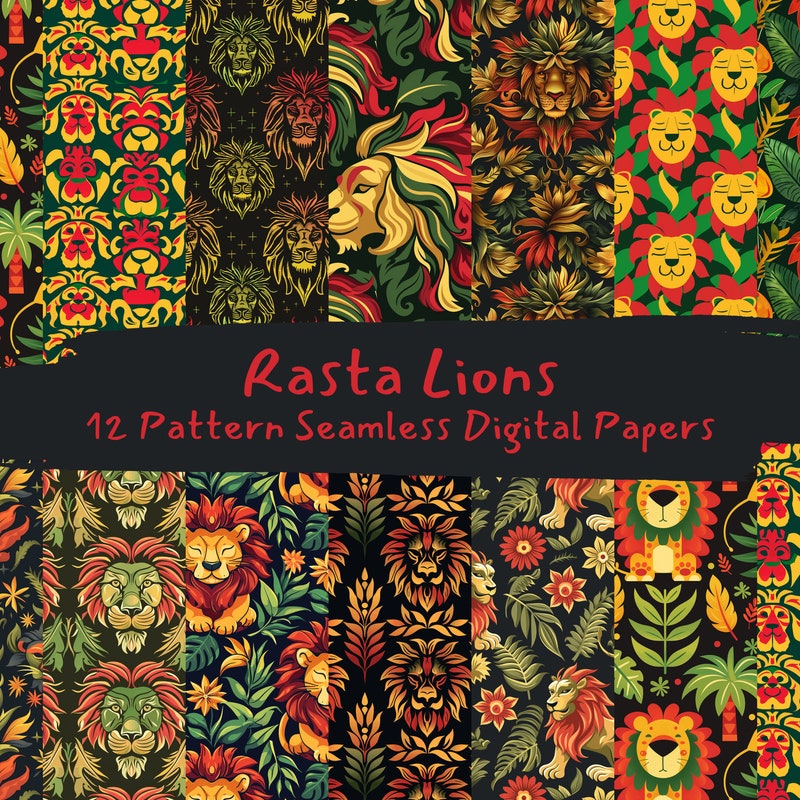 Motif Rasta Rasta Lion - Etsy