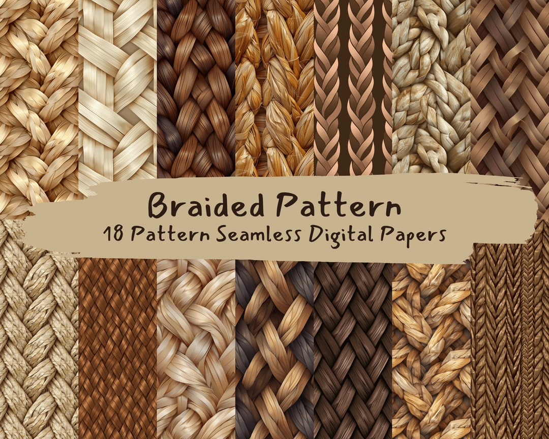Braided Pattern Seamless Digital Papers - Printable Scrapbook Paper ...