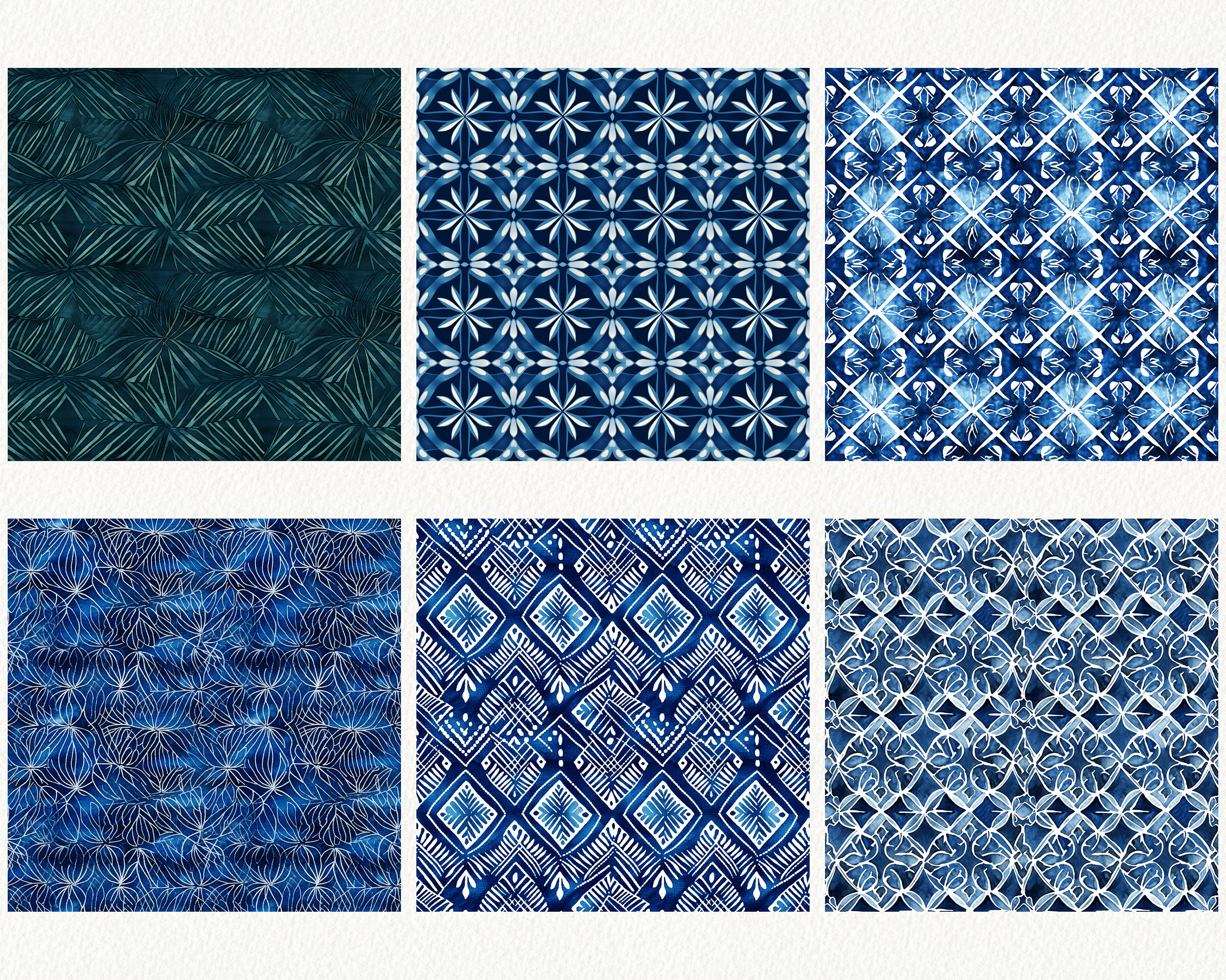 Nigeria Adire Pattern Seamless Digital Papers - Tile Patterns Printable ...