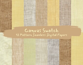 Canvas Swatch Pattern Seamless Digital Papers - printable scrapbook paper instant download, commercial use, 300dpi