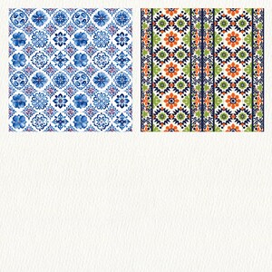 Portuguese Azulejos Pattern Seamless Digital Papers - printable scrapbook paper instant download for commercial use, 300dpi image 7