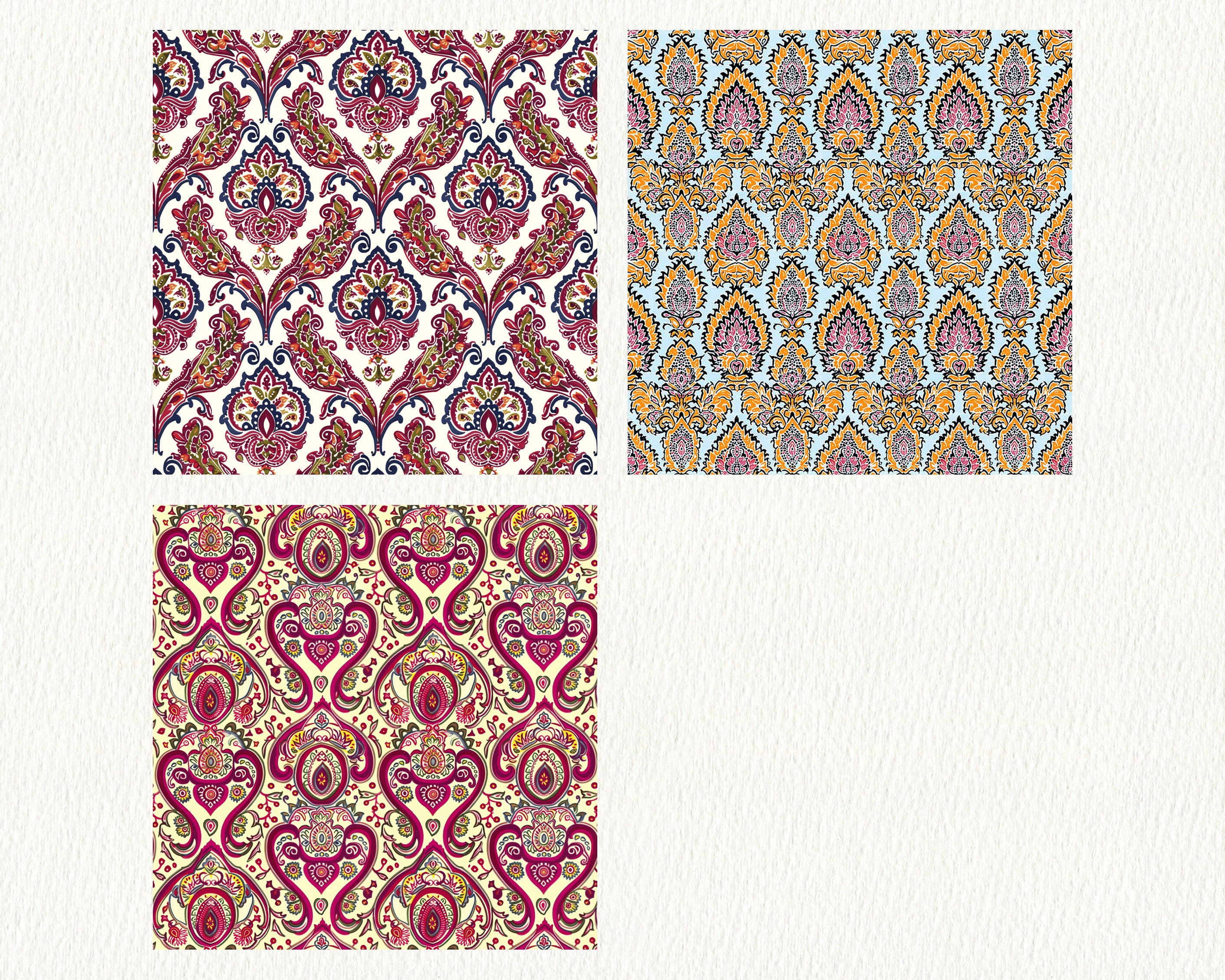 Indian Mandala Flowers Pattern Seamless Digital Papers - Printable ...