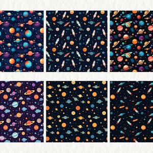 Pattern Space Paper Outer Space Pattern Seamless Digital Papers - Tile Patterns Printable ...
