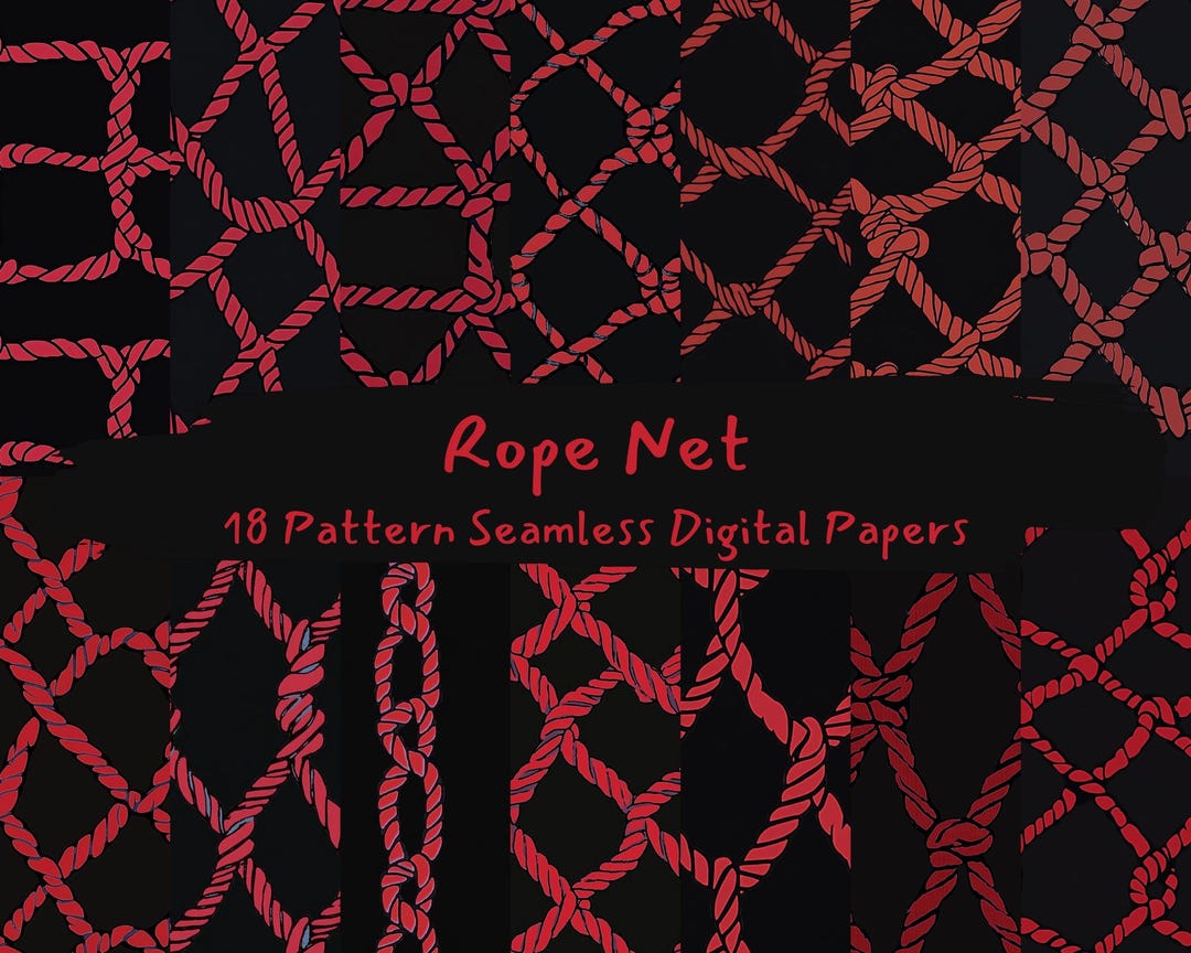 Rope Net Pattern Seamless Digital Papers - Printable Scrapbook Paper ...