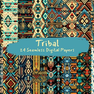 Tribal patroon naadloze digitale papieren - naadloze tegelpatronen afdrukbaar papier direct downloaden voor commercieel gebruik, png, 3600x3600px