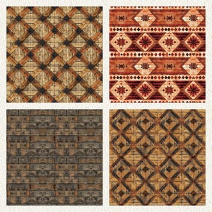 Aztec Wood Textures Pattern Seamless Digital Papers - Printable ...