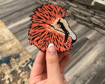 Broderad lapp Skäggagam Lammergeier Stryklapp