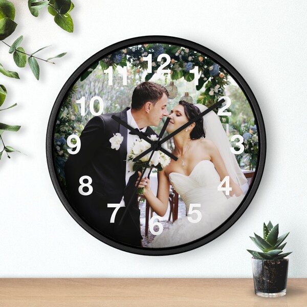 Personalized Photo Wall Clock Etsy