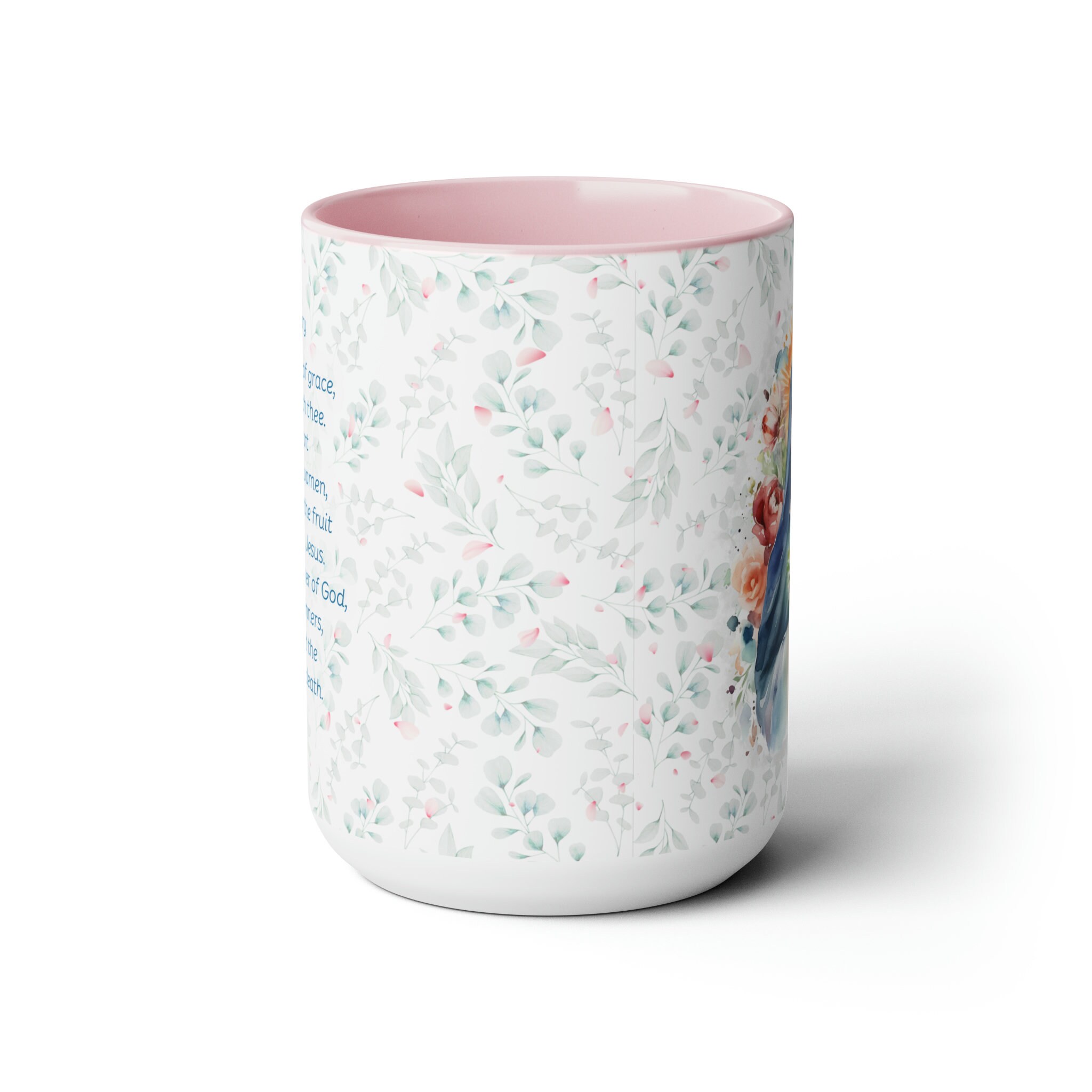 Blessed Virgin Mary Mug Bible Verse Mug Christian Hail Mary Prayer Mugs