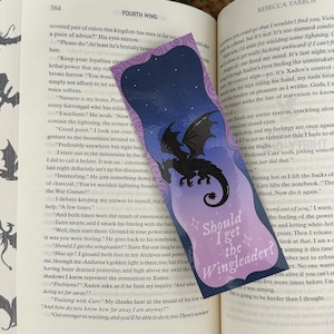 Should I Get the Wingleader Laminated Bookmark Book Gift Bookish Booktok Reader Reading Book Club Fourth Wing Tairn Andarna Violet Xaden
