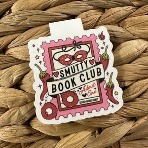 Smutty Book Club Magnetic Bookmark Spicy Romance Readers BookTok Planner Marker for Book Reading Lovers Bookish Page Keeper