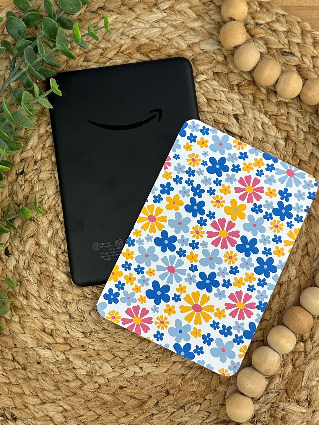 Blue Floral Flower Spring Kindle Insert Kindle Accessories Clear Case ...