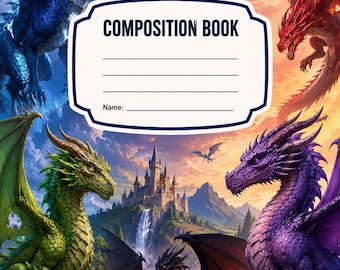 Dragons Peel and Stick Notebook Cover