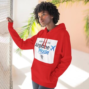 Mentally on Airplane Mode Hoodie | Airplane graphic, WiFi off Bild 12