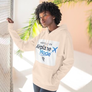 Mentally on Airplane Mode Hoodie | Airplane graphic, WiFi off Bild 6