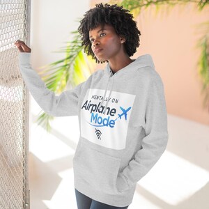Mentally on Airplane Mode Hoodie | Airplane graphic, WiFi off Bild 2