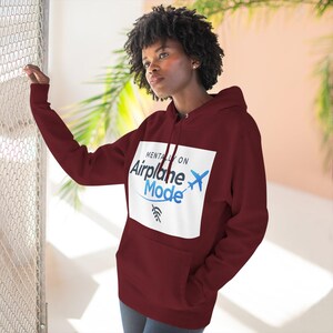 Mentally on Airplane Mode Hoodie | Airplane graphic, WiFi off Bild 13