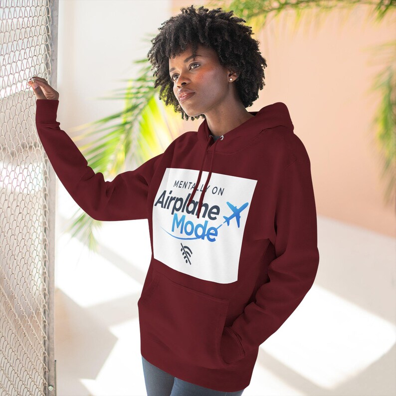 Mentally on Airplane Mode Hoodie | Airplane graphic, WiFi off Bild 13