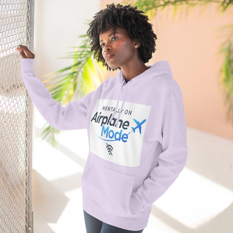 Mentally on Airplane Mode Hoodie | Airplane graphic, WiFi off Bild 10
