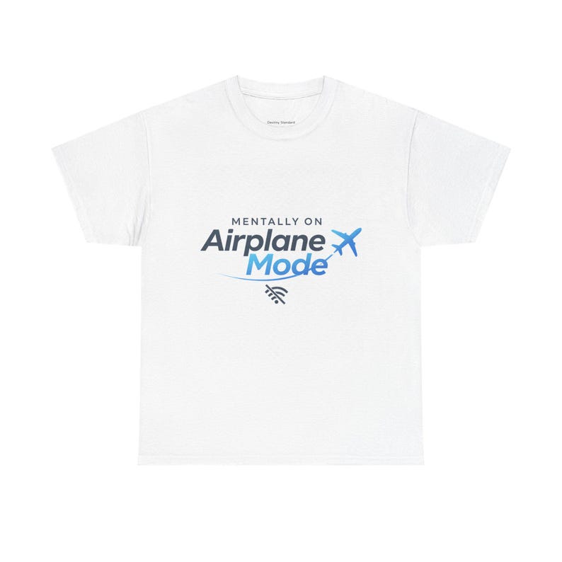 Psychisch im Flugzeug-Modus Tee | Reise-Shirt, Flugzeug-Ikone Bild 2