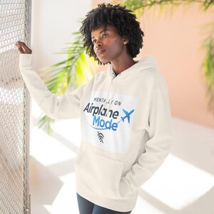 Mentally on Airplane Mode Hoodie | Airplane graphic, WiFi off Bild 5