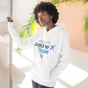 Mentally on Airplane Mode Hoodie | Airplane graphic, WiFi off Bild 1